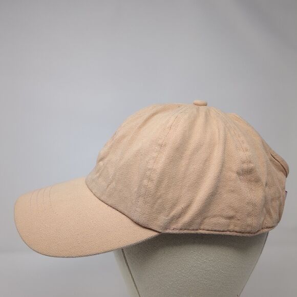 Ponyflo Ponyback Strapback Hat Tan One Size Adjustable Breathable Blank Cotton - Picture 3 of 9
